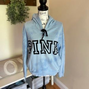 Victoria Secret “Pink” Blue Tie Dye Hoodie
